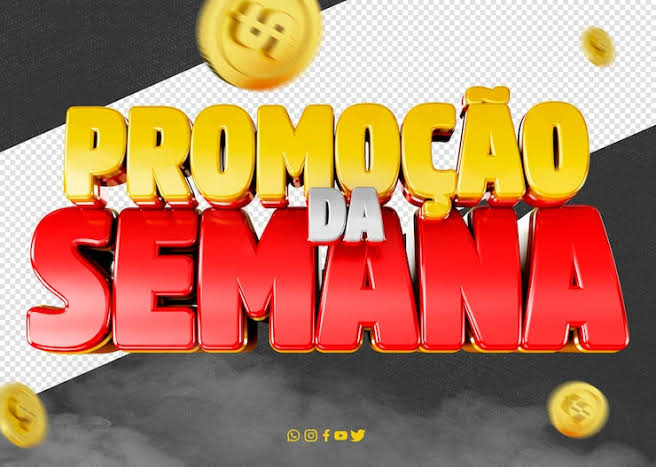 Exemplo gráfico com texto Promoção da Semana